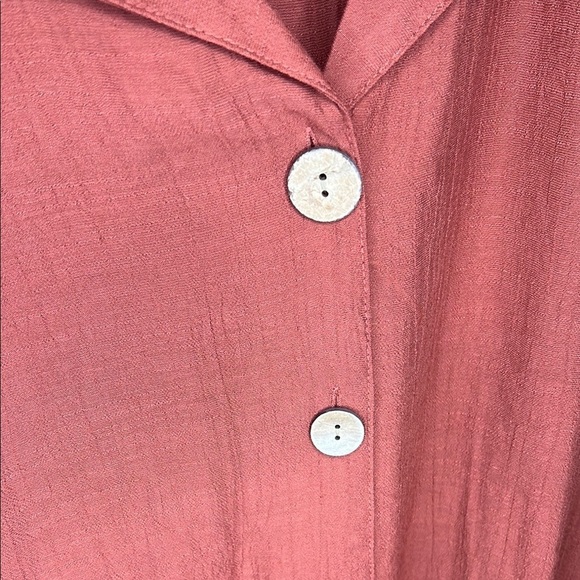 Cato Sleeveless Rust Button-Up Top - Picture 4 of 5